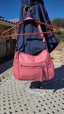 Liz Claiborne Pink Faux Leather Shoulder Bag with Tassel