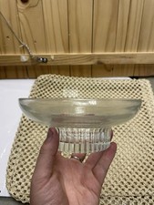 Clear Glass Footed Bowl / Compote, Maker Unknown — listing 2
