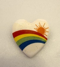 Ceramic Pastel Rainbow, Cloud & Smiling Sun Figural Bank/Nightlight Base — listing 3