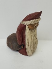 Folk Art Resin Santa Figurine with Noah's Ark Wagon and Animals Yes - there's a stamped/printed name — listing 4