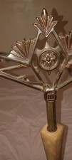Antique Cast Iron Bridge Arm Floor Lamp Upper Section with Urn Motif — listing 6