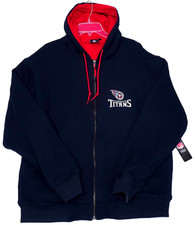 Tennessee Titans NFL Pullover Hoodie with Applique Lettering - Navy, Size S — listing 6