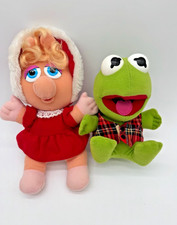 Vintage 1987-88 McDonald's Muppet Babies Baby Kermit & Baby Miss Piggy Christmas Plush Set — listing 2
