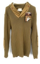 military mechanic Military Issue Mechanic's Sweater 100% Cotton with Reinforced Shoulder/Elbow Patches — listing 3