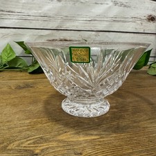Cut Crystal Flared Vase with Diamond Cross-Hatch Pattern Yes - paper sticker label — listing 6