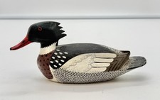 Hand-Carved Folk Art Dapper Duck Figurine with Top Hat, Bow Tie & Monocle — listing 6