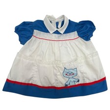 Girls' Aqua Cotton T-Shirt with 3D Plush Kitten Appliqué and Rhinestones — listing 4