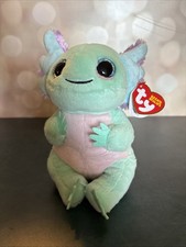 TY Beanie Bellies Axolotl Plush Holding Heart, Pink with Tag — listing 2