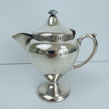 Vintage Paramount Plate Silverplate Tea Service - Teapot, Coffee Pot, Sugar & Creamer with Bakelite Finials — listing 4