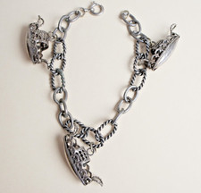 Vintage Gold-Tone Charm Bracelet with Figural Charms