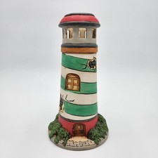 Ceramic Lighthouse Tealight Candle Holder / Luminary with Removable Dome Top — listing 5