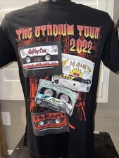 Mötley Crüe / Def Leppard 'The Stadium Tour 2022' Black Concert T-Shirt with Full Date Back Print Medium