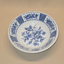 Myott 'Melody' Blue Transferware Ironstone Soup/Cereal Bowl