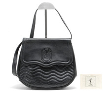 YSL quilted Vintage Yves Saint Laurent Diagonal Quilted Suede Crossbody Shoulder Bag — listing 3
