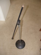 Vintage Gooseneck Microphone Stand with Round Cast Iron Base, listing 5