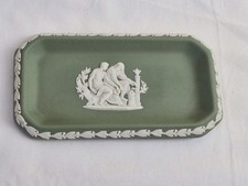 Wedgwood Sage Green Jasperware Footed Vase with Classical Figures, 14cm — listing 4