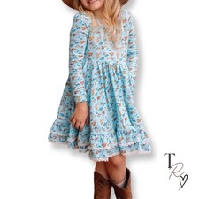 Makena Lane Girls' Apple Print Pinafore Dress, Size 3 — listing 6