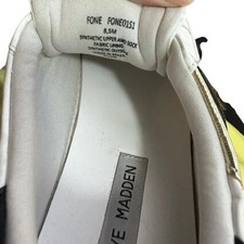 Steve Madden Women's White Leather Low-Top Sneakers with Star Perforation and Silver Cap, Size 6, listing 3