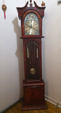 Vintage Oak Case Tempus Fugit Quartz Grandfather Clock with Chain-Weight Movement — listing 3