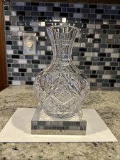 Antique American Brilliant Period Cut Glass Carafe with Pinwheel Star Pattern — listing 4