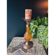 Three Winged Cherub Angels Holding Hands Around Glass Votive Tealight Candle Holder — listing 3