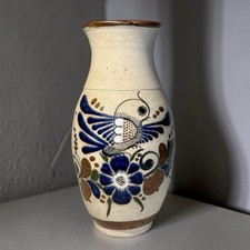 Mexican Hand-Painted Folk Art Pottery Vase with Village Scene — listing 6