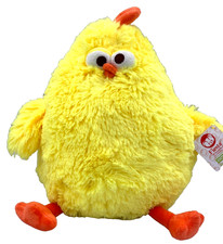 Yellow Chicken/Rooster Plush Toy with Long Black Legs