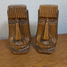 Polynesian Tiki Maori-Style Figural Ceramic Salt and Pepper Shakers — listing 3
