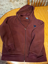 U.S. Polo Assn. Men's Full-Zip Hooded Sweatshirt, Navy/White/Red Color-Block, Size XL — listing 5