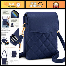 Tan Pebbled Faux Leather Phone Crossbody Bag with Buckle Flap and Woven Guitar Strap, 5.5x8.5 — listing 5