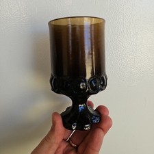 Franciscan Crystal Madeira Pattern Amber/Gold Water Goblets, Set of 8+ — listing 3