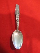 Group of 4 Antique Sterling Silver Souvenir & Monogram Spoons, Early 1900s — listing 4