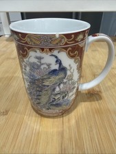 Vintage Japanese Peacock & Floral Porcelain Coffee/Tea Service with Gold Trim — listing 4