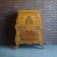Antique Early American Tall Chest of Drawers (Highboy/Chest-on-Frame), Tiger Maple, 18th/Early 19th Century — listing 6