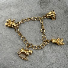 Vintage Avon Faith & Hope Charm Bracelet with Doves, Crosses & Pink Ribbon