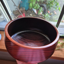 Hand-Turned Wooden Bowl with Dark Rim — listing 5