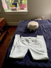 Mint Green Cotton Denim Trucker Jacket with Rose-Gold Buttons — listing 3