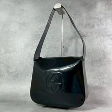 Gucci Vintage Black Patent Leather Small Top-Handle Frame Handbag — listing 2
