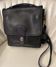 Coach Station Bag Vintage Black Leather Crossbody Messenger — listing 6