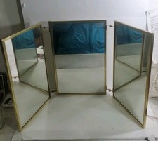 Vintage Gilt Metal Vanity Mirror Tray with Floral Sunflower Motif — listing 2