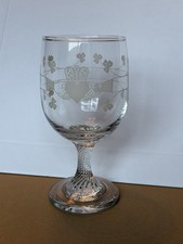 Eamon Glass Dublin Claddagh Shamrock Hand-Engraved Wine Glasses, Set of 6 (7.5 in tall) — listing 2