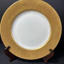 Thomas Bavaria Porcelain Dinner Plate, Blue Checkered Border with Scroll Motif, listing 5