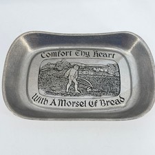 Wilton Armetale Bruce Fox Design Shell-Handle Oval Bread Tray — listing 5
