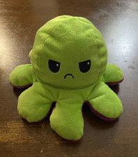 Reversible Octopus Plush (Blue/Light Blue Mood Flip)