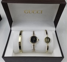 Vintage Gucci Ladies Quartz Watch with Green-Red-Green Signature Web Dial, Roman Numeral Bezel — listing 3