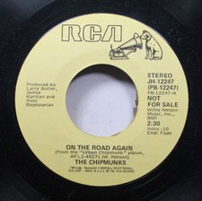 The Chipmunks On The Road Again b/w Coward of the County 45 RPM Picture Sleeve — listing 2