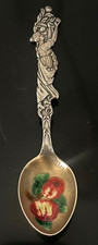 Group of 4 Antique Sterling Silver Souvenir & Monogram Spoons, Early 1900s