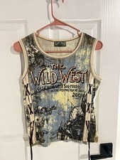 Y2K Black Rhinestone Brass-Knuckle Strap Tank Top with Pink Graphic Print — listing 4