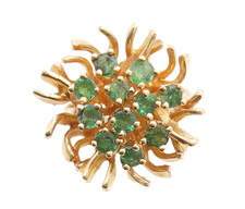 brutalist emerald 14k Brutalist 14k Gold Rough Emerald Ring — listing 2