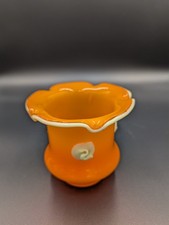 Vintage Bohemian Cut-to-Clear Uranium Vaseline Glass Footed Vase with Tulip Wheel-Cut Design — listing 2